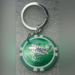 Las Vegas $25 Poker Chip Key Ring Keychain